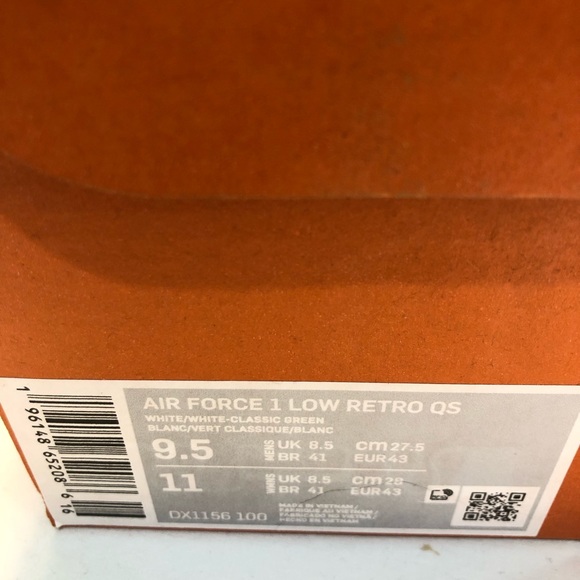 Size 9.5- Nike Air Force 1 Low West Indies 2022 New With OG Box Womens 11 Green - Picture 12 of 14